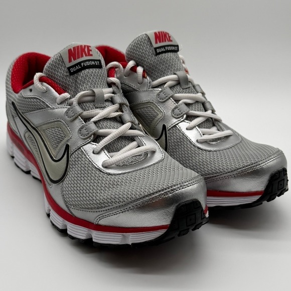 NIKE Dual Fusion ST Men's Size 11 1/2 Stability Red Gray 0058 Gently Used 0058 - Picture 3 of 11
